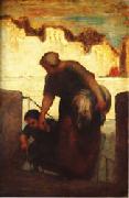 Honore  Daumier The Laundress oil painting reproduction